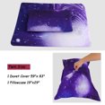 thumbnail image 3 of 3 Pieces Galaxy Duvet Cover Bedding Set 3D Printed Quilt Cover Dark Purple Twin, 3 of 7