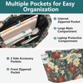 thumbnail image 3 of FORMRS Tote Bag for Women Quilted Large Capacity Travel Work Carry On Shoulder Handbag, Christmas Blooms, 3 of 7