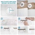 thumbnail image 4 of No Hook Shower Curtain, Farmhouse Beige Brown Shower Curtains for Bathroom with See Through Top Window, Vintage Wooden Striped Waterproof & Washable Bath Curtain Stand Up Stall 36"x72", 4 of 9