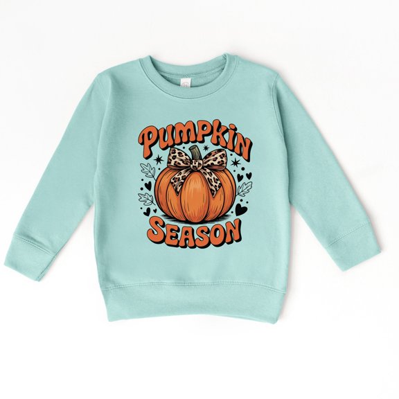 Coquette Pumpkin Season Leopard - Toddler Graphic Sweatshirt