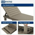 thumbnail image 5 of UDPATIO Oversized Outdoor Chairse Lounge Chair Set of 2, 5-Level Adjustment Backrest for Pool Beach Garden, 5 of 9