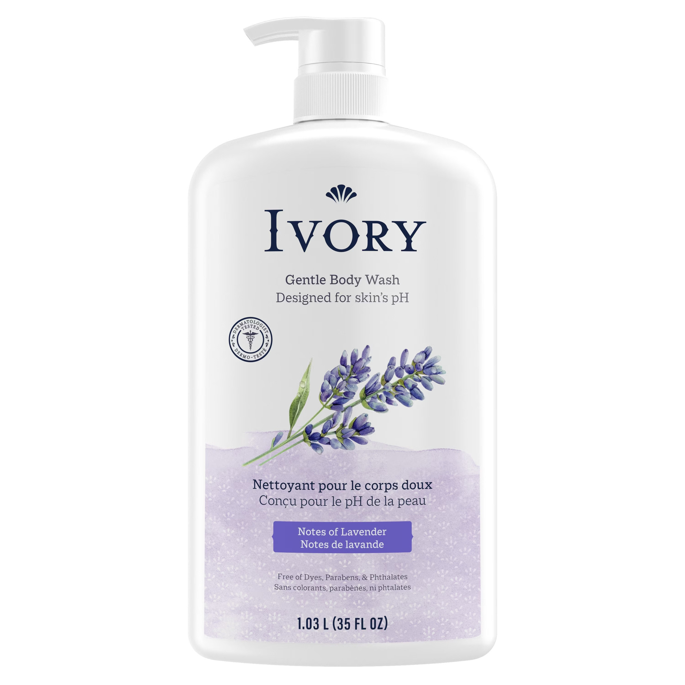 Ivory Body Wash Mild Gentle Lavender, 35 fl oz photo 8