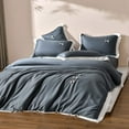 thumbnail image 3 of DONGTIAN New Solid Color Class a Lanjing Tencel Embroidery Four-Piece Bedding Ice Silk Quilt Cover, 3 of 6