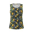 thumbnail image 4 of Lsque Hand Drawn Citrus Fruits Elegant Lemons Printed Workout Tank Tops for Women, Athletic Sports Tank Tops, Compression Sleeveless Dry Fit Shirts,Sleeveless Yoga Shirt-Large, 4 of 9
