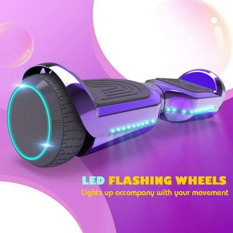 Hoverheart 6.5 In. Hoverboard with Front and Back LED and Bluetooth Speaker Self Balance Flash Wheel UL