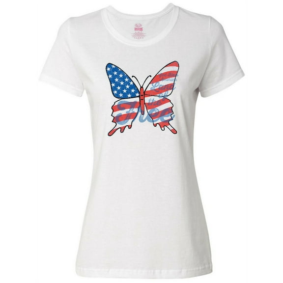 Inktastic Patriotic Butterfly Women's T-Shirt