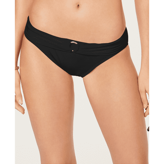 Michael Michael Kors Women’s Logo-Ring Bikini Bottoms, Black, XS