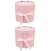 2pcs Round Flower Box Valentine Gift Packaging Box Party Gift Packaging Box