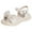 White, variant on Quealent Toddler Girls Sandals Little Girls Kids Summer Shoes Toddler Sandals White for Size 12.5