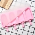 thumbnail image 3 of Popsicle Party, Easily To Pull Out Reusable Popsicle Molds, Food-Grade Silicone Ice Cream Mold, Multi-Use For Family Gathering Time, Pink, 2Pcs, 3 of 6