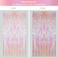 thumbnail image 2 of Metallic Foil Fringe Curtain Transparent Pink Backdrop Decorative Door Window Curtain for Birthday Party Baby Shower Wedding Bachelorette, Christmas, New Year Party Decorations, 2 of 5