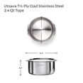 thumbnail image 6 of Tramontina Utsava 2.4-Quart Tri-Ply Clad Stainless Steel Tope/Patila with Lid - Induction & Oven Safe, 6 of 10