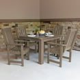 thumbnail image 2 of highwood Lehigh 5-Piece Outdoor Dining Set - 42" x 42" Table, Dining-height Woodland Brown, 2 of 5