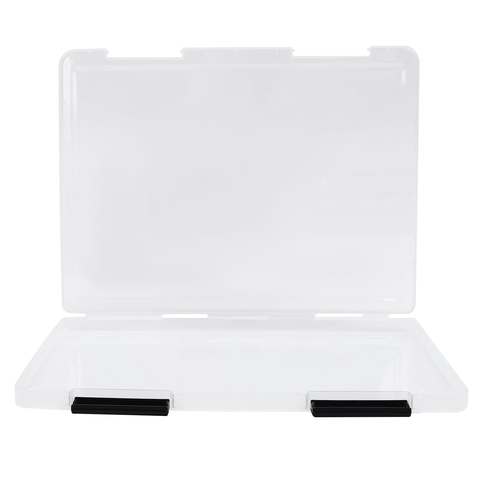 Dwellnix Clear File Boxes Magazines Photos Holders Plastic Document Storage Cases 12PCS