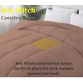 thumbnail image 2 of BedTreat Down Alternative Comforter with Corner Tabs - All Season Quilted Full Size 240 GSM Coffee Comforter, Machine Washable Microfiber Bedding, 2 of 6