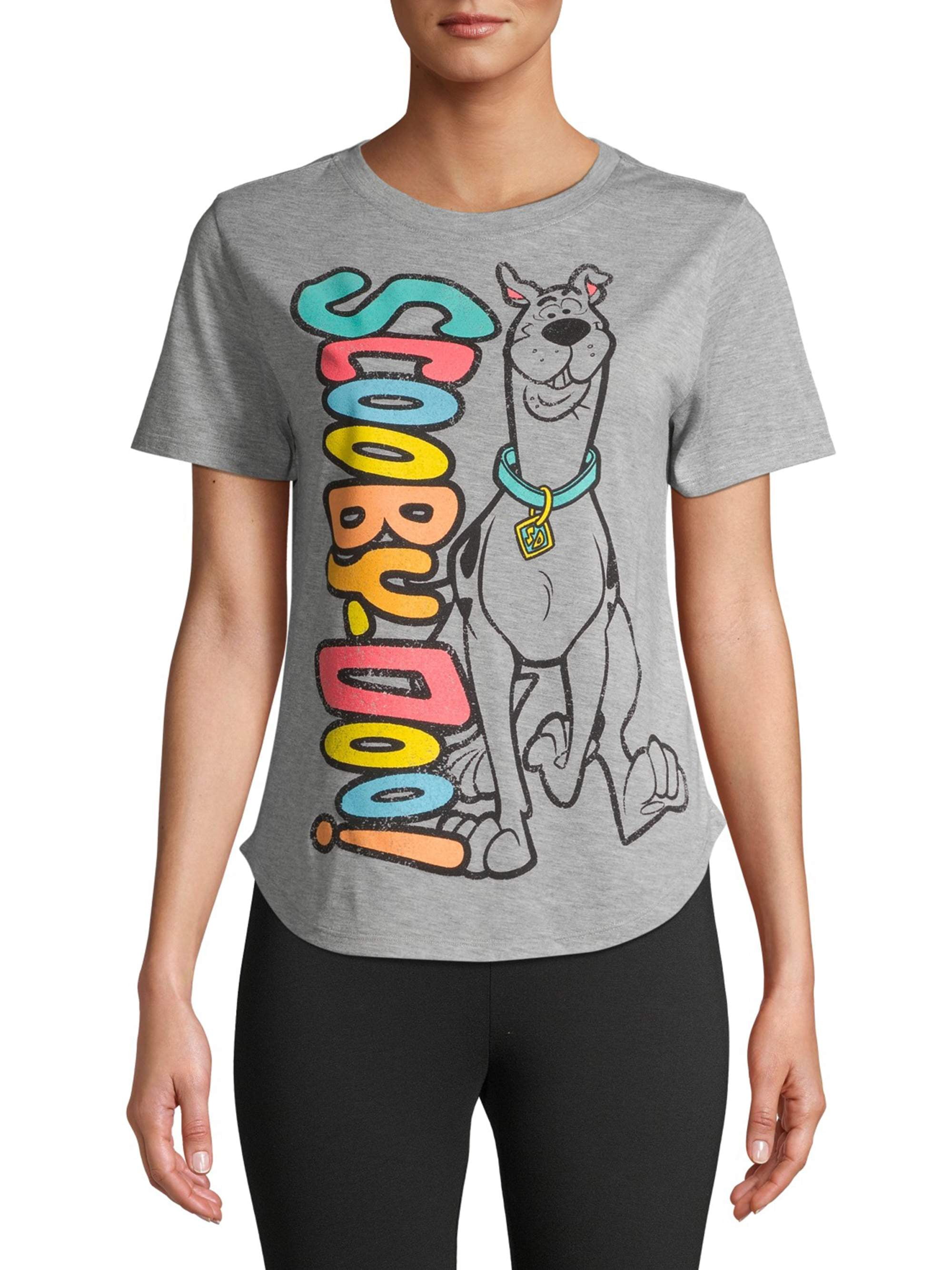 LICENSE - Oversized Scooby-Doo Juniors' Short Sleeve Tee - Walmart.com ...