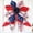 B, variant on 4th of July Wreath Bow Decor, Large Layered Patriotic Door Hanging, Star Plaid Polka Dot Front Door Decoration for Home Porch