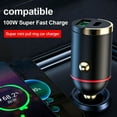 thumbnail image 4 of QB-100W Dual Ports Mini USB Car Charger Super Fast Charging Phone Charge Ad, 4 of 8