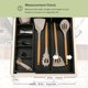 thumbnail image 4 of KitchenEdge Organizador de cajones de cocina ajustable para utensilios y trastos 1 compartimento grande y 5 pequeños Divisores de pared ajustables Patas antideslizantes Acabado en negro 100% madera de, 4 of 5