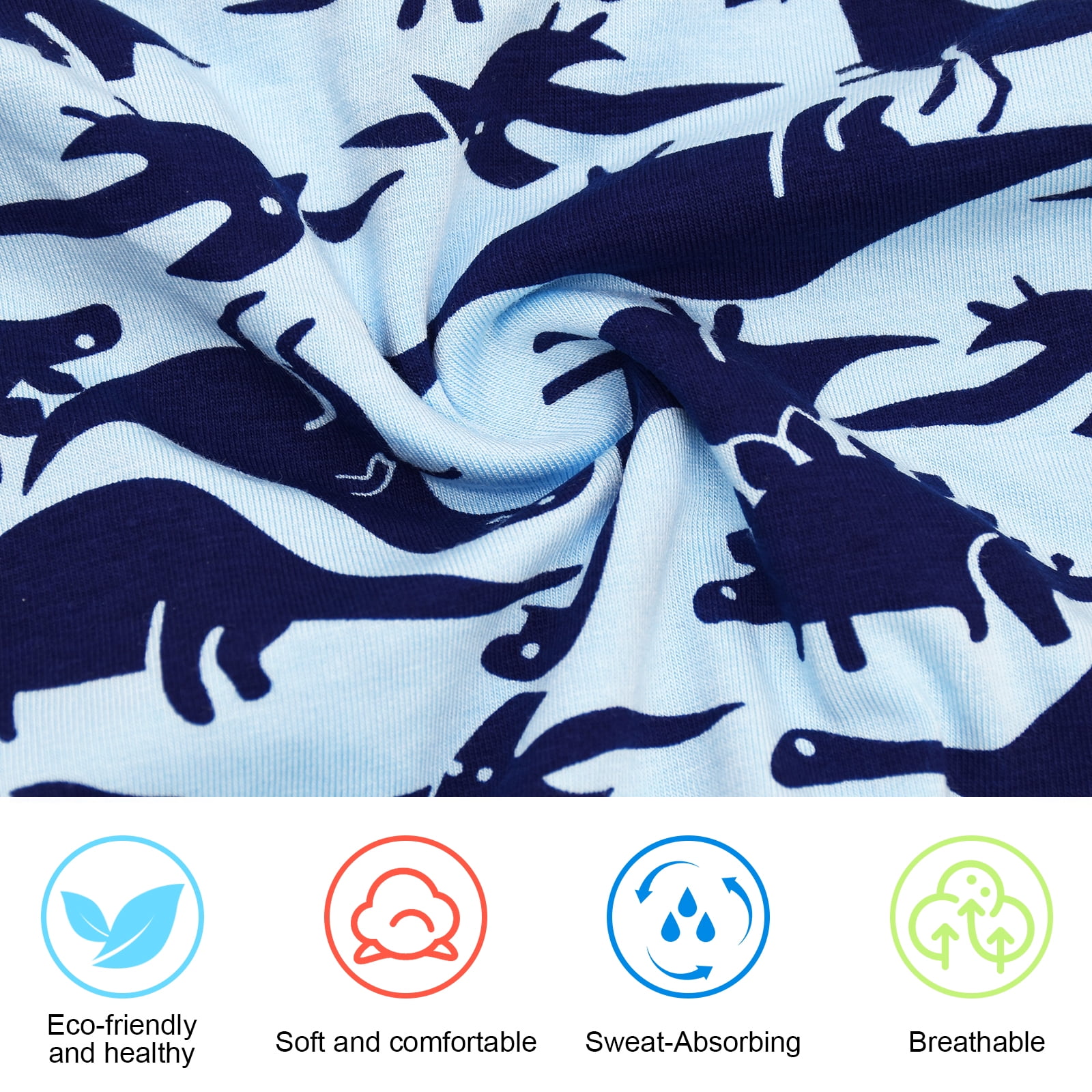 Boys Boxer Shorts- Pack of 5 Soft and Comfortable Dinosaur Underwear with Fun Colorful Dino Designs for Kids 2-8 Years Old