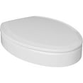 thumbnail image 6 of Elevated Toilet seat, Elongated Toilet seat risers for Seniors, Slow Close, Heavy Duty, Never Loosen, Raised Toilet seat Elongated Bowl, White(18.5”), 6 of 6