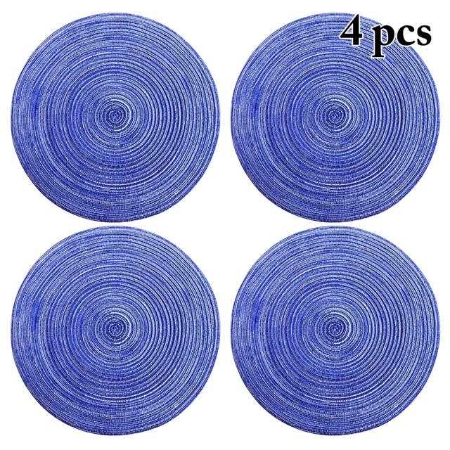 Coofit 4 Pcs Napperon de Table Créatif Universel Rond Antidérapant Tapis de Table Dessous de Plat