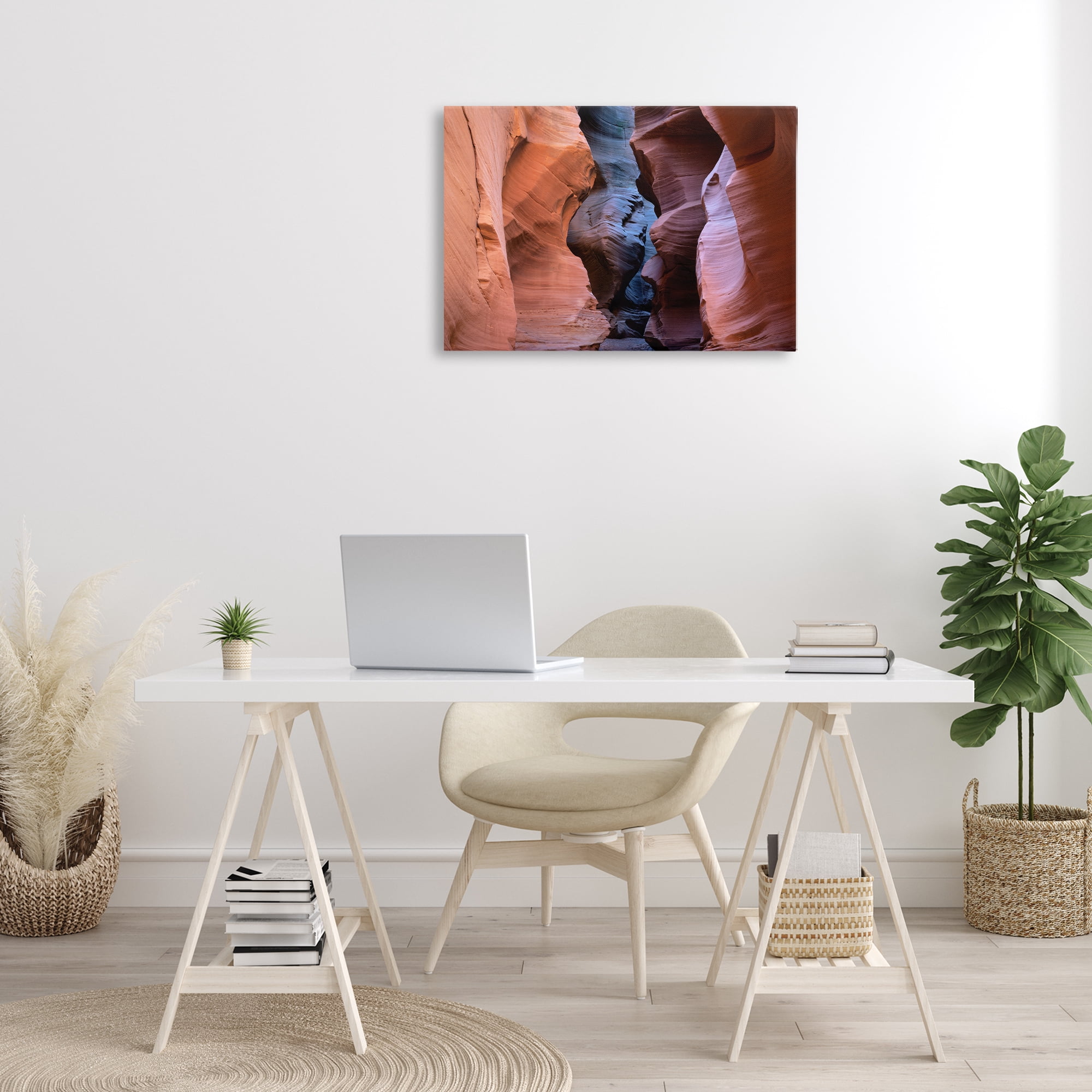Stupell Industries Slot Canyon View Landscape Photography Gallery Wrapped Canvas Art Print Wall Art, 30 x 20