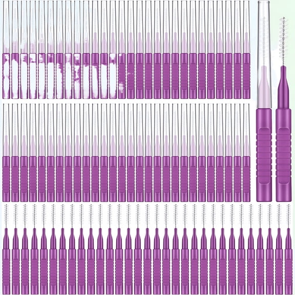 ACDANC 2026 New 100 Pcs Interdental Brushes with 6 Colors,Soft Bristles for Teeth Cleaning,Braces Toothbrush Flossing Dental Tools for Braces