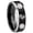 Black 2 Tone Beveled Edge, variant on Marine Chief Master Sergeant Dome Brushed Blue Tungsten Ring 10MM