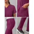 thumbnail image 4 of Adar Addition Go-Basic Scrub Set For Women - Slim V-Neck Scrub Top & Skinny Cargo Scrub Pants, 4 of 7