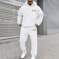 thumbnail image 2 of TBWNWG Men's And Women's Autumn Winter Casual Fashion Letter Print Hoodie And Joggers Sweatsuit Set,Size M, 2 of 4