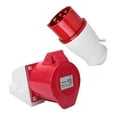 thumbnail image 2 of KAIRUITE 32A 5 PIN 415V SURFACE WALL MOUNTED INLET PLUG MALE+FEMLE RED 3 PHASE industrial, 2 of 8
