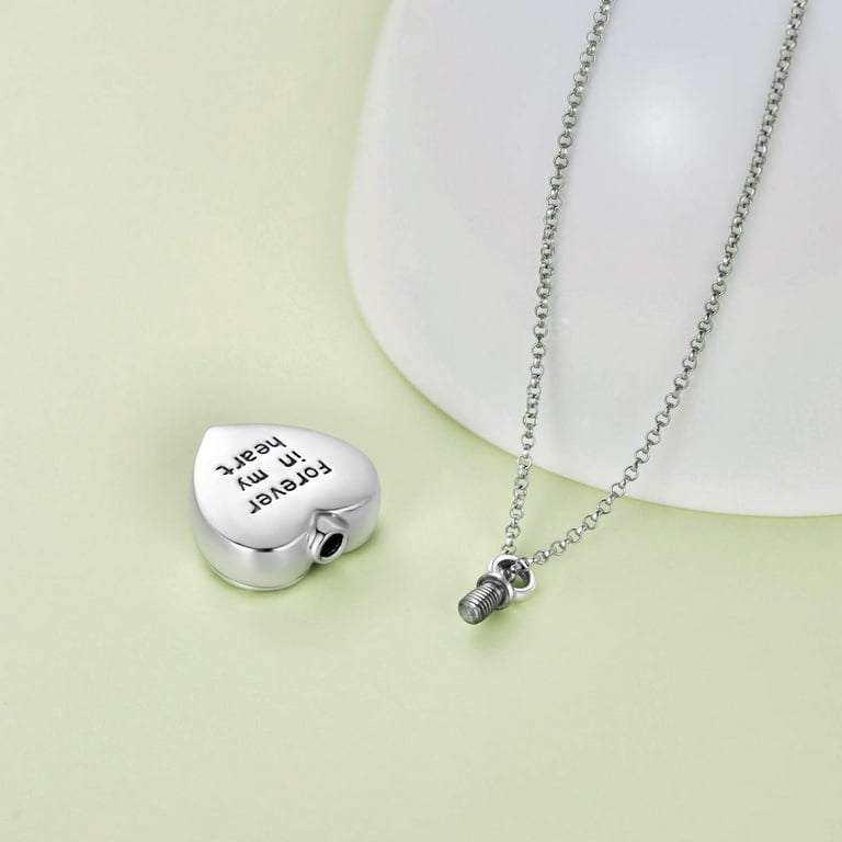 Lock Cremation Necklace in Sterling Silver 20 Rounded Box Chain