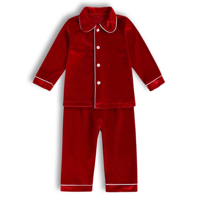 Pijamas navideños familiares a juego para niños, madres, mujeres y hombres, conjuntos de pijamas de terciopelo rojo y verde, ropa de diseño de lujo para niños y niñas