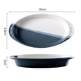 thumbnail image 2 of Creative Baking Dish Ceramic Cheese Baked Rice Plate Microwave Binaural Plate Vegetable Plate Tableware Household Baking Bowl, 2 of 4