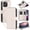 Beige, variant on for iPhone 12 Pro / 12 6.1" Wallet Case, Multi-Functional Zipper Purse Case, with Flip Stand Card Holder PU Leather Phone Cover with Lanyard & Wrist Strap for iPhone 12 Pro / 12 6.1", Black
