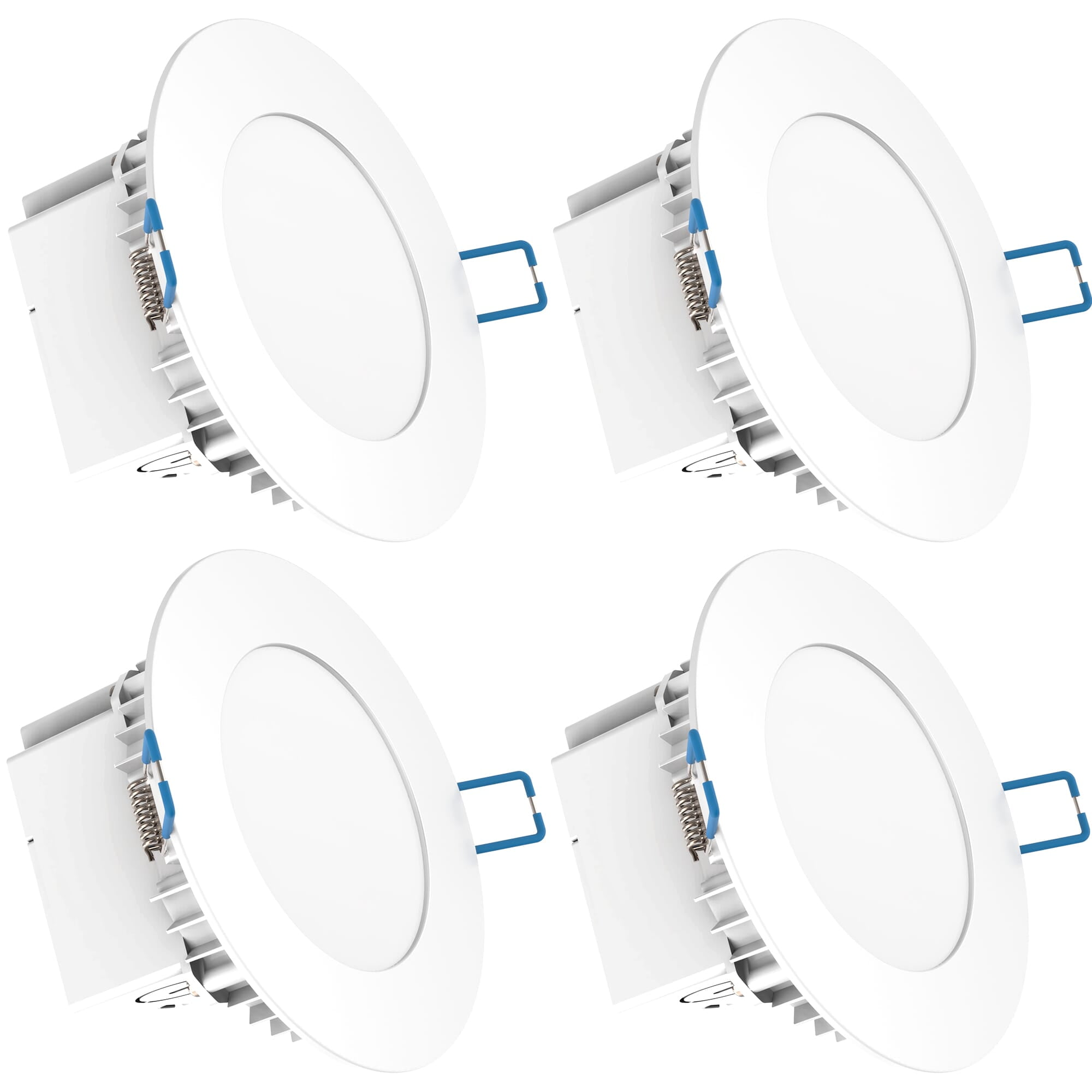 Sunco Lighting 4 Pack 4 Inch Slim LED Downlight, Integrated Junction
