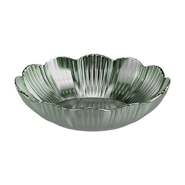 Plato de fruta con forma de pétalo, plato decorativo for el hogar, lavavajillas, plato de aperitivos, plato de caramelo, plato de fruta, verde