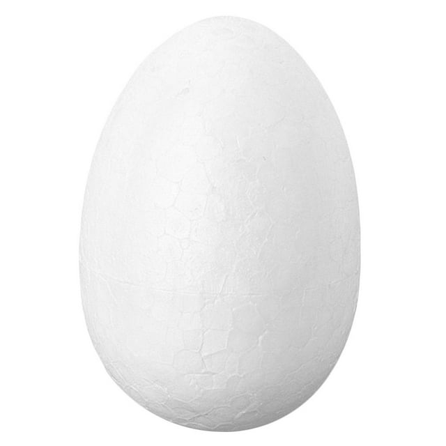 Grand Oeuf de Poule en Mousse Blanc, Symbole d'Oeuf de Pâques 115 mm pour Bricolage;