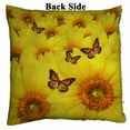 thumbnail image 2 of PKQWTM Yellow sunflowers Atop One Another Reversible Mermaid Cushion Cover Home Decor Sequin Pillow Case Size 18x18 inches, 2 of 2