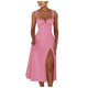 thumbnail image 1 of Vestido sin mangas y sin espalda de corte A para mujer - Vestido largo de color liso para fiestas en la playa en verano, 1 of 4
