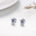 thumbnail image 4 of Pendientes de tortuga marina con diamantes azules en plata de ley 925 Pendientes de playa hawaianos de verano Pendientes hipoalergénicos Lindos pendientes Joyas Cumpleaños Graduación Gif, 4 of 5
