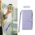 thumbnail image 4 of Zipper Wallet Case Compatible with Samsung Galaxy S21 Plus Case Wallet for Women, Card Holder & Crossbody Wrist Strap Stand PU Leather Case for Samsung Galaxy S21 Plus Phone Case - Lightpurple, 4 of 8