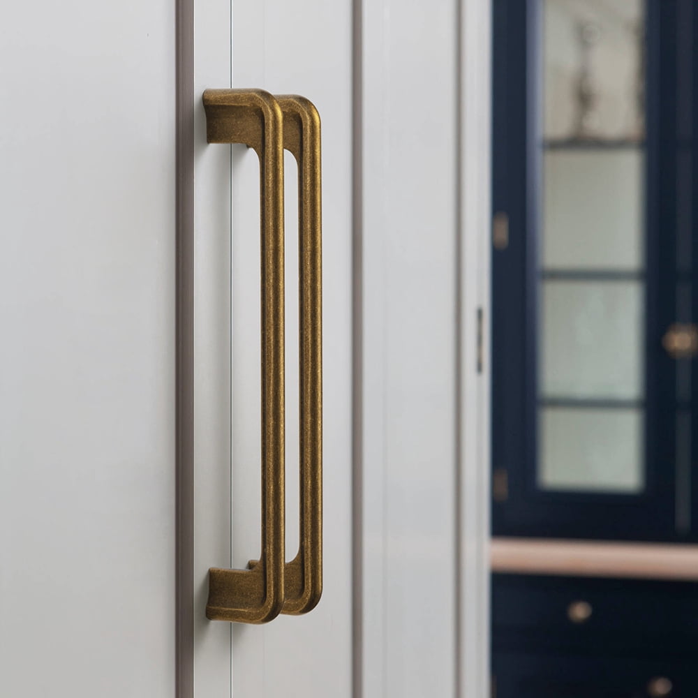 Goo-Ki 12 Pack Antique Brass Cabinet Handles of 7.6''(192mm) Hole Center, Zinc Alloy Cabinet Pulls for Drawer,Dresser,Cupboard (2057) Wardrobe,