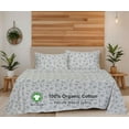 thumbnail image 3 of RUVANTI 100% Organic Cotton Sheets - California king Sheet Sets - 4 Piece Percale Weave Bedding, Crisp, Cooling & Breathable, Soft & Durable, 16" Deep Pocket, Hotel Quality Sábanas - Blue Rose, 3 of 6
