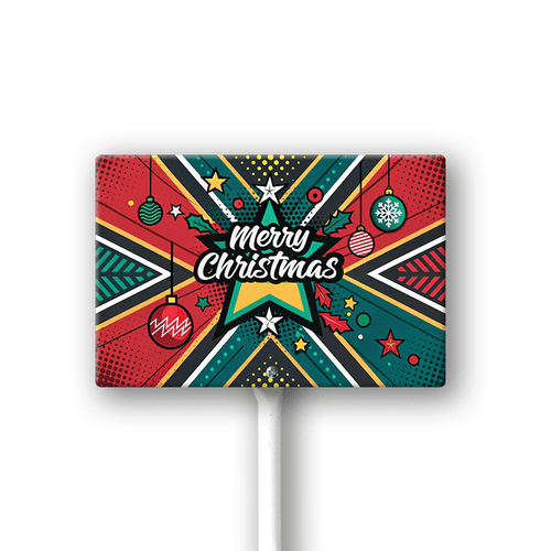 Eveokoki Merry Christmas Yard Signs Christmas Lawn Outdoor Decoration for Xmas Winter Holiday Art Yard Lawn Sign with Metal Stakes For Home Garden Front Decorations