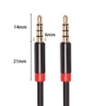 thumbnail image 4 of Cable de audio jack de 3,5 mm de 1 M/2 M/3 M, cable auxiliar estéreo macho a macho de 3,5 mm para 2m, 4 of 9