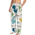 thumbnail image 2 of Easygdp Childish Dinosaur Men's Pajama Pant, Sleep Elastic Waistband Lounge Pants - X-Large, 2 of 9