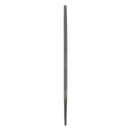 6" Round Fine Cut File Fine Metal File without Handle, Grey