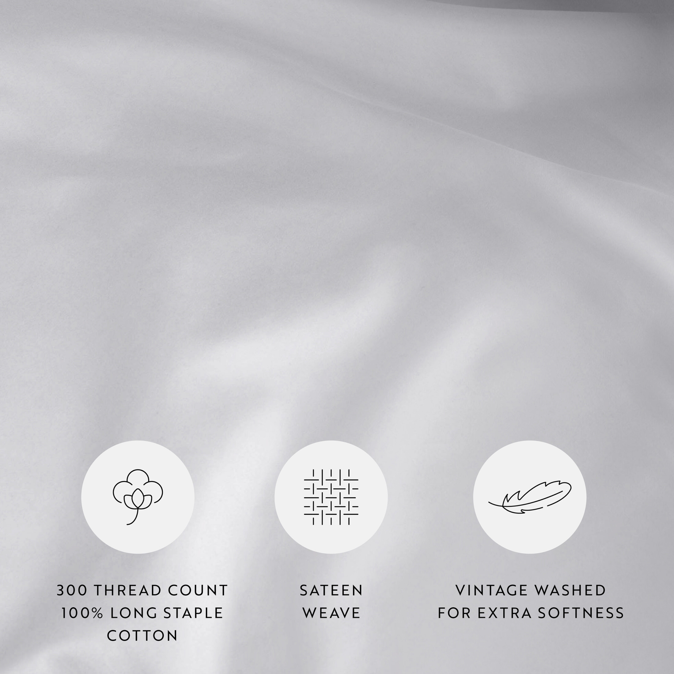 Sateen Long-Staple Vintage-Washed Duvet Cover Set by Comfort Canopy